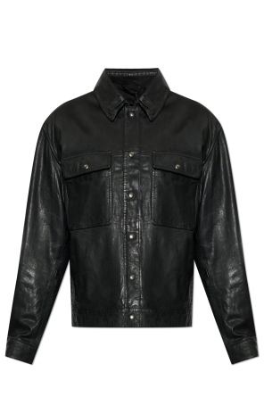 Rick Owens Leather jacket with pockets | Men's | Vitkac